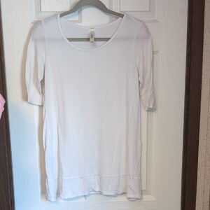 Acacia Swimwear White Fitted 3/4 Sleeve T-Shirt